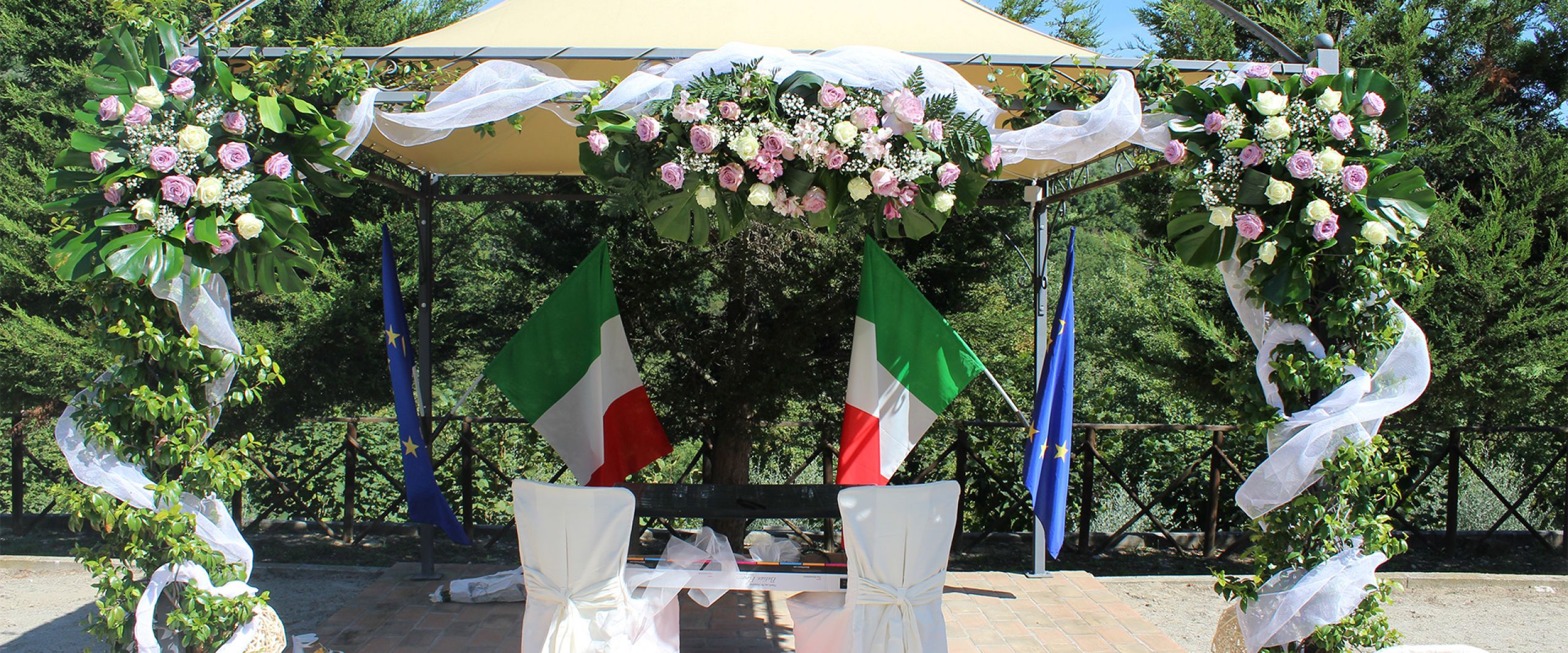 Addobbi floreali per matrimonio installazione a Perugia, Terni e centro italia