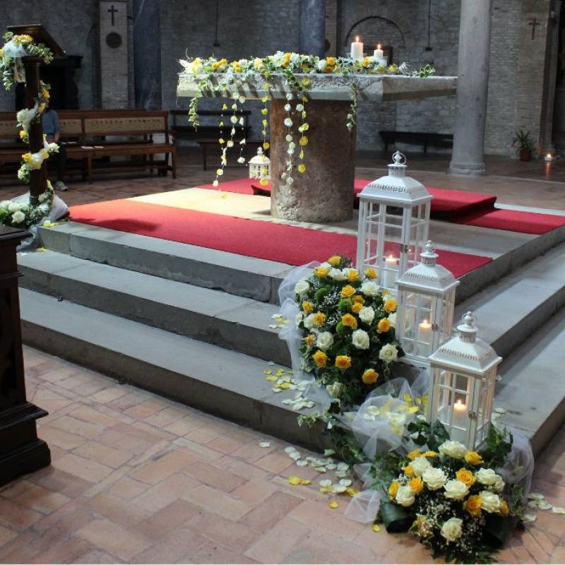 Composizione matrimonio in chiesa installazione a Perugia, Terni e centro italia