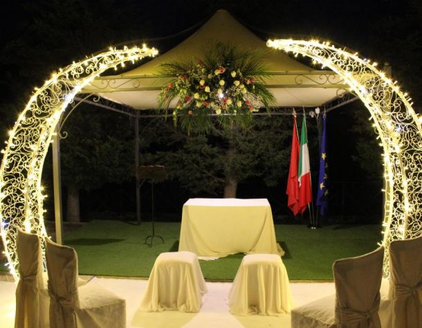 Composizione matrimonio luminarie installazione a Perugia, Terni e centro italia 