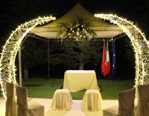 Composizione matrimonio luminarie installazione a Perugia, Terni e centro italia