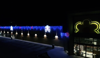 installazione luminarie natalizie supermercato Conad Antonini - Perugia
