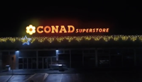 installazione luminarie natalizie Conad Superstore - Perugia