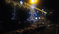 installazione luminarie natalizie presso centro storico di Bastia Umbra (PG)