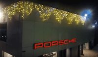 installazione luminarie natalizie Skoda Porsche