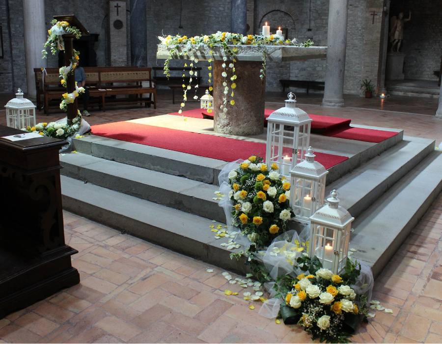 Composizione matrimonio in chiesa installazione a Perugia, Terni e centro italia